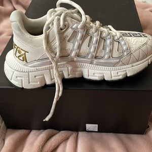 Versace women sneakers, size 36, white, silver, gray and black